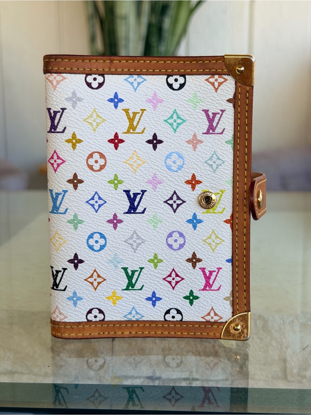Louis Vuitton White Murakami Agenda PM